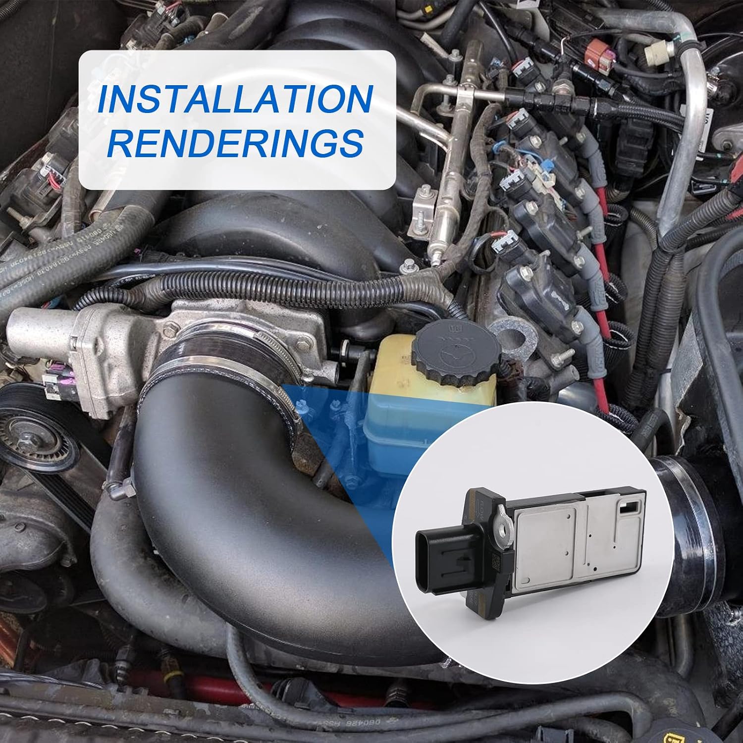 Blearen Mass Air Flow Sensor MAF 3L3A-12B579-BA Replacement for Ford F150 F250 E150 E250 E350 for Lincoln, for Mercury, for Mazda | Replaces # AFLS131, 3L3A12B579A