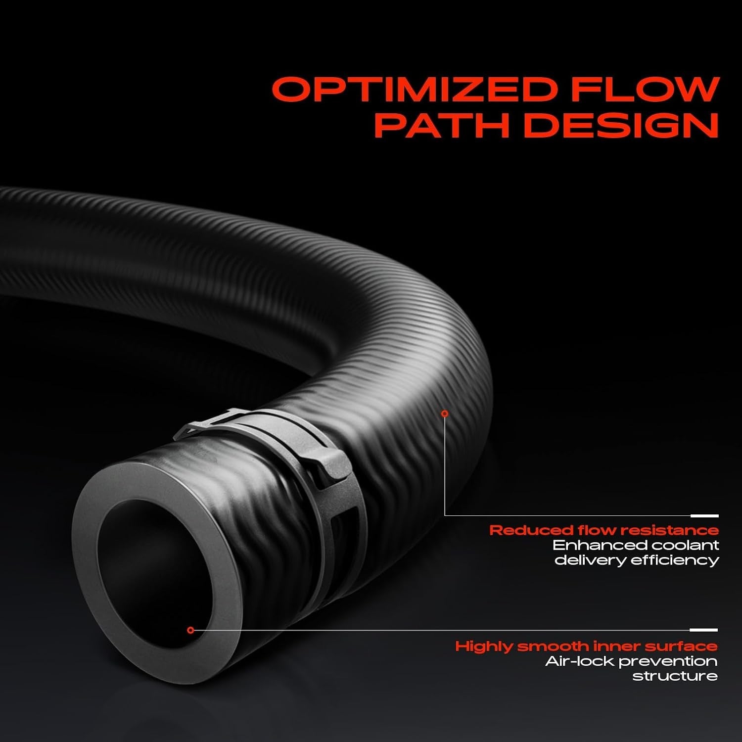 Blearen A-Premium Coolant Radiator Reservoir Tank Overflow Hose Upper | Compatible with Ford Fiesta 2011-2019 L4 1.6L Naturally Aspirated, Replace# 8V2Z-8B081-B, 8V2Z8B081B
