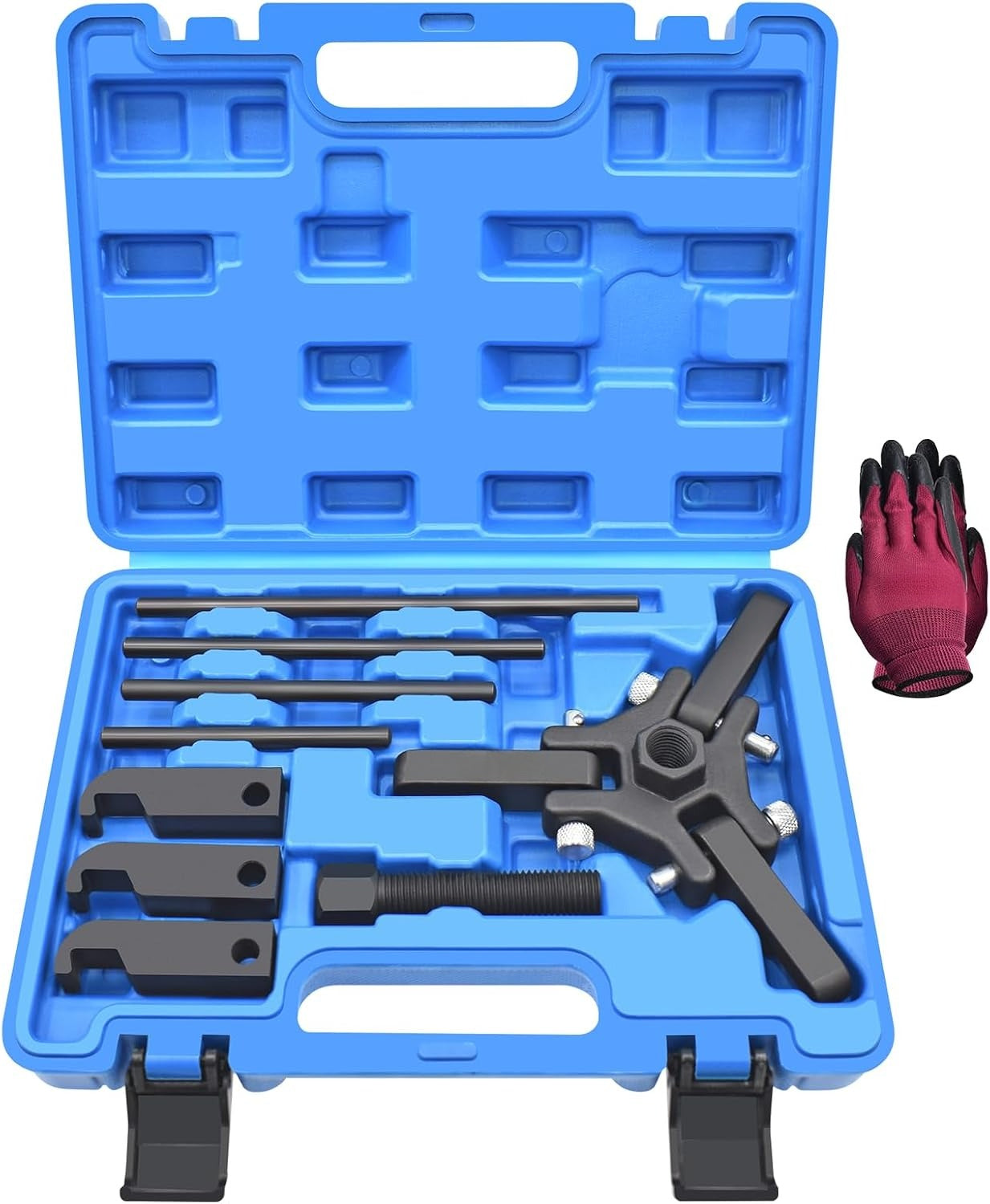 Blearen Harmonic Balancer Puller Kit, Adjustable Upgraded 3-Jaw Puller for Removal | Harmonic Balancer Damper Pulley Puller Kit, Compatible with Ford GM Chrysler Cadillac Chevy Trucks Mitsubishi
