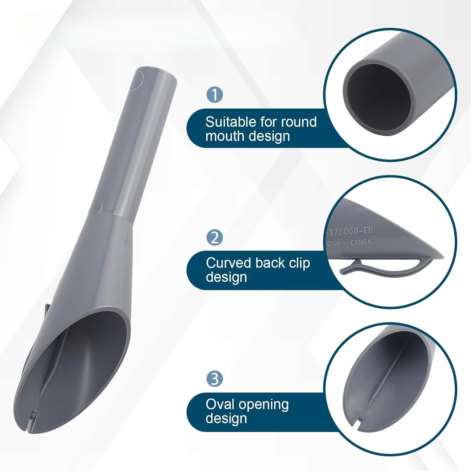 Blearen Capless Gas Tank Funnel, Fuel Funnel for Automotive Use 8U5A-17B068-EB | Fuel Funnels for Gas, Fuel Tank Accessories Compatible with Ford 1782177 1833948 2050651