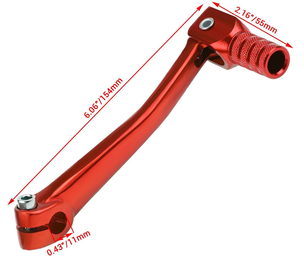 Blearen Aluminium Red 11mm Hole Gear Shifter Lever Pedal for 125cc 140cc 150cc 160cc Lifan YX KLX SSR SDG Pit Dirt Bike ATV Parts