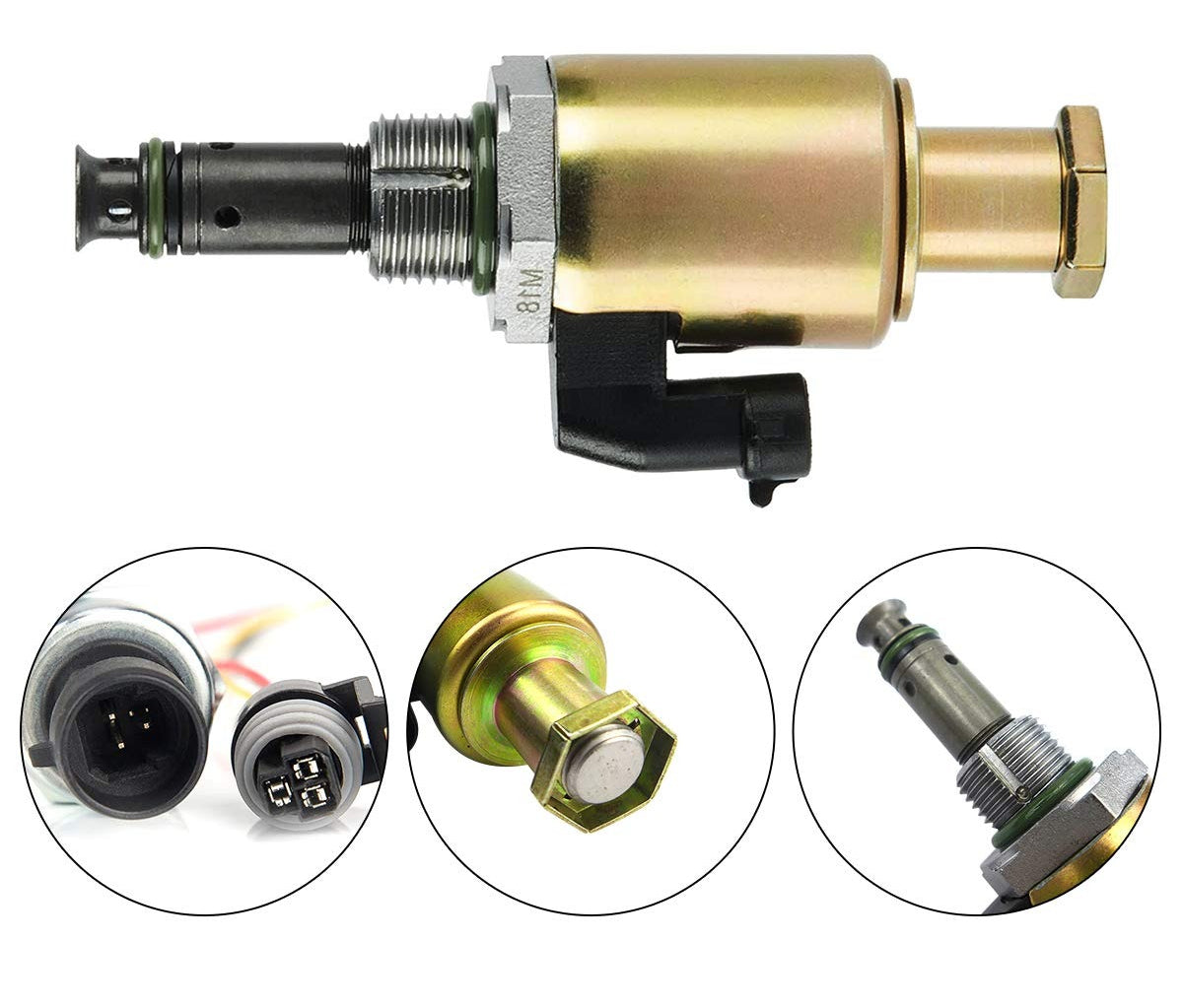 Blearen 7.3L Fuel Injection Pressure Regulator Sensor, IPR Valve & ICP Control with Electrical Connector Pigtail Wire Harness Sensor for Ford F-250 F-350 F-450 F-550 F-650 F-750 E-350 E-450 E-550, 1829856C91